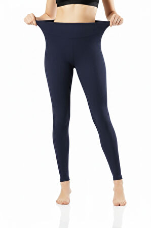 Kadın Yüksek Bel Fitilli Tayt – Esnek Kumaş Rahat Kalıp