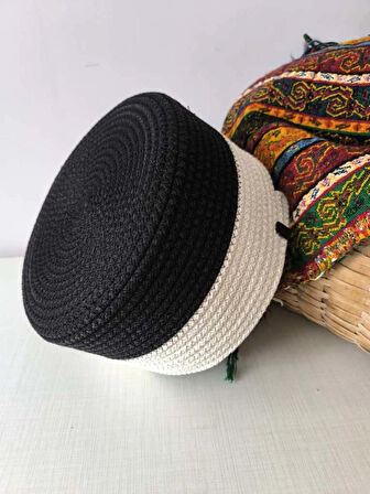 Sepet Siyah/Ekru El Yapımı Sepet, Çok Amaçlı Düzenleyici/banyo, Mutfak Düzenleyici