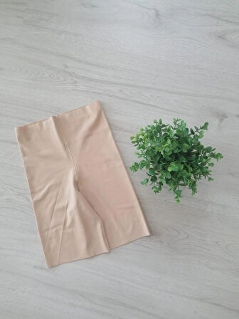 Yüksek Bel Bej Lazer Korse – Kaydırmaz Silikonlu, Rahat Ve Şekillendirici Vücut Inceltici Etkili