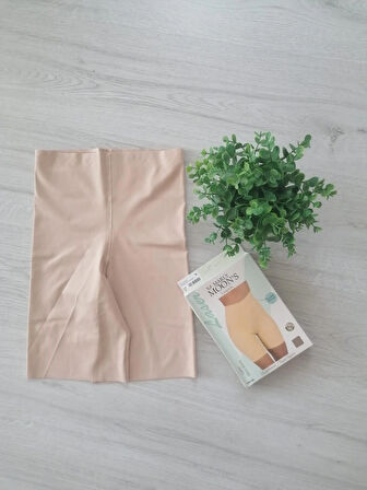 Yüksek Bel Bej Lazer Korse – Kaydırmaz Silikonlu, Rahat Ve Şekillendirici Vücut Inceltici Etkili