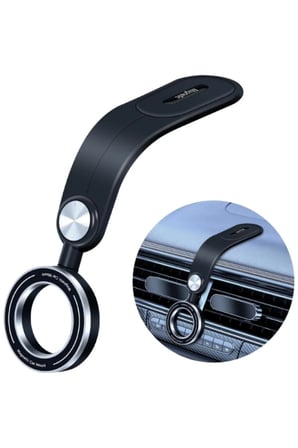 2 Adet Kompakt Manyetik Araç İçi Telefon Tutucu – Havalandırma Izgarası Klipsli, 360° Döndürülebilir, Dayanıklı, Magnetic Car Mount