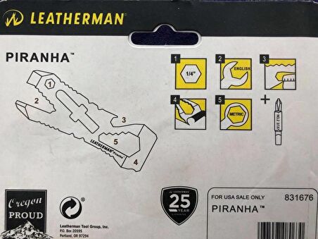 Leatherman PIRANHA Çok Amaçlı Cep Tamir Alet Seti