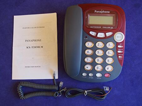 Panaphone KX-T2838LM Çift Renk Masaüstü Kablolu Ev Telefonu (Gri)