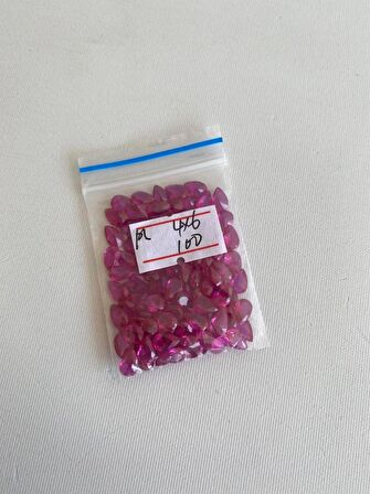 Armut Kesim Sentetik Taş 4x6mm 100 Adet Fuşya