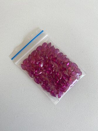 Armut Kesim Sentetik Taş 4x6mm 100 Adet Fuşya