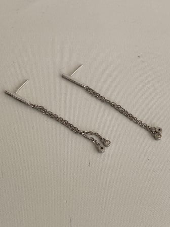 Taş İşlemeli 925 Ayar Gümüş Küpe 1,80 Gram 