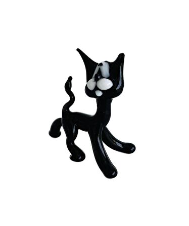 El Yapımı Murano Cam Kedi Biblo A08