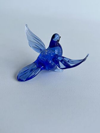 El Yapımı Murano Cam Kuş Biblo A18