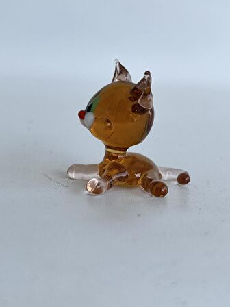 El Yapımı Murano Cam Kedi Biblo A49-03