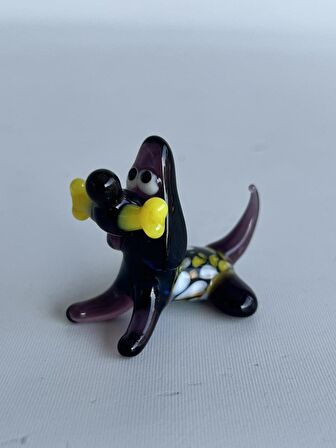 El Yapımı Murano Cam Köpek Biblo A81-01