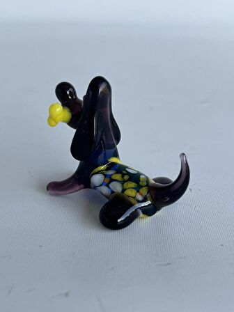 El Yapımı Murano Cam Köpek Biblo A81-01