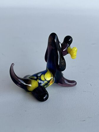 El Yapımı Murano Cam Köpek Biblo A81-01