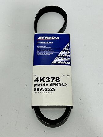 ACDelco 4K378 V Kayış 88932529