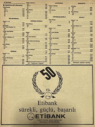 Manisa 1987 Meslek Reklam İlanı Efemera S-15