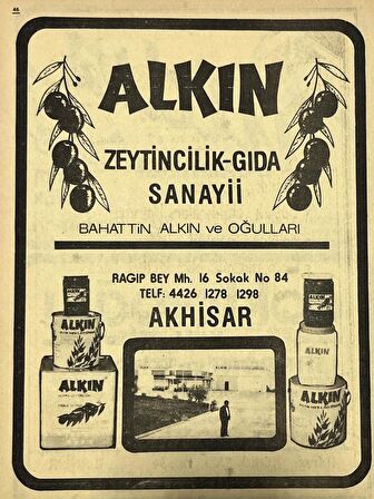 Manisa 1987 Meslek Reklam İlanı Efemera S-45