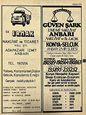 İzmir 1982-1983 Meslek Reklam İlanı Efemera S373