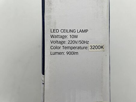 Global K2 KDL-321 Cob Ledli Kare Tavan Lambası 10W 3200K