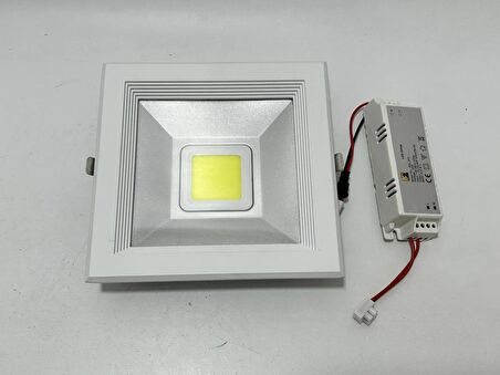 Global K2 KDL-322 Cob Ledli Kare Tavan Lambası 20W 6500K