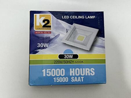 Global K2 KDL-323 Cob Ledli Kare Tavan Lambası 30W 3200K