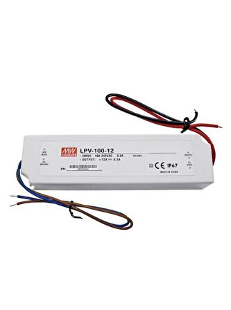 Meanwell LPV-100-12 12VDC 10.0Amp IP67 Led Sürücü