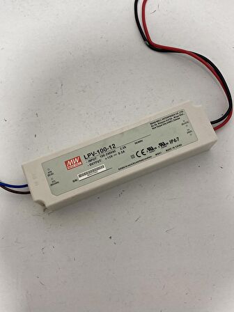 Meanwell LPV-100-12 12VDC 10.0Amp IP67 Led Sürücü