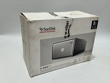 SanDisk Professional G-Raid 2 8TB Thunderbolt 3 USB-C 3.1 Taşınabilir Disk 