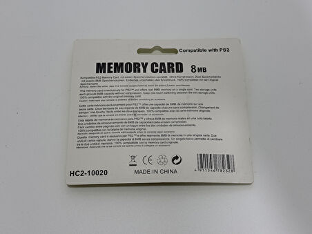 Playstation 2 Uyumlu Memory Hafıza Kartı 8Mb HC2-10020