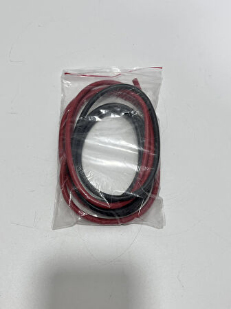 10 Awg Siyah ve Kırmızı Silikon Kablo 1 Metre