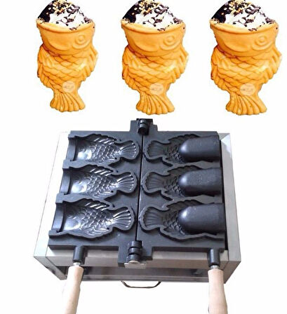 FY-1103B Endüstriyel Taiyaki Waffle Makinesi 2000W