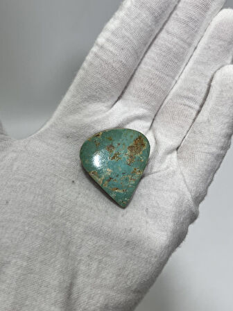 Okyanus Temalı Doğal Kabaşon Firuze Taşı 57 Karat - Turkuaz Taşı 11,4 Gram