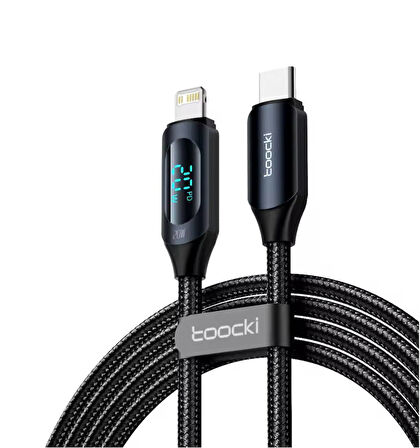 Toocki Dijital Ekran Type-c Apple Lightning Şarj Kablosu 36w 200cm
