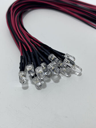 Rc Oyuncak 5 mm Sarı Led Işık 3-12V 20 Adet