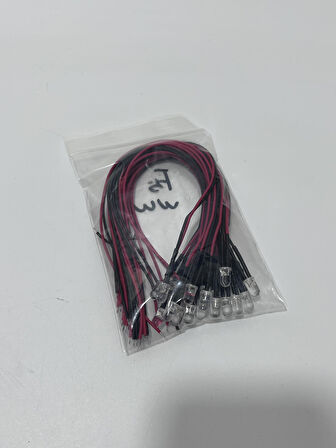 Rc Oyuncak 5 mm Sarı Led Işık 3-12V 20 Adet