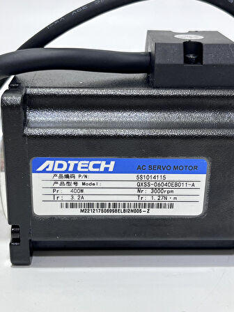 Adtech QXSS-06040EB011-A AC  Servo Motor 400W 3000rpm