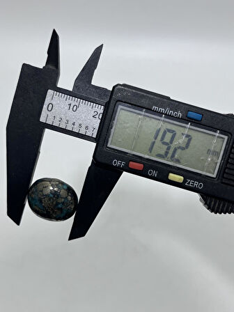 Okyanus Temalı Doğal Kabaşon Firuze Taşı 26,2 Karat - Turkuaz Taşı 5,26 Gram