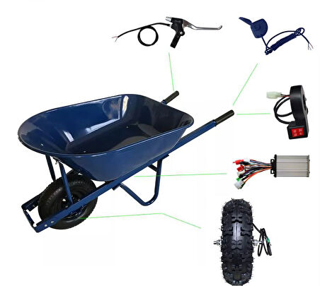 Elektrikli El Arabası Motor Kiti 48V 500W
