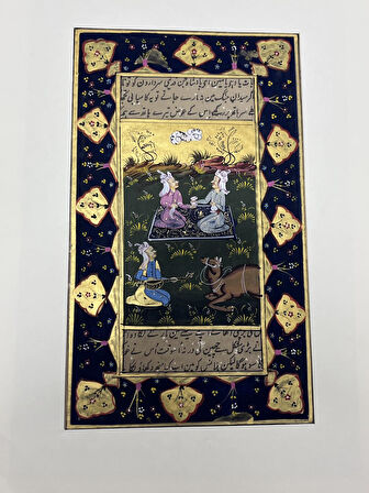 Divan-ı Muhabbet Adlı El Yapımı Minyatür Resim 27,5x16 cm
