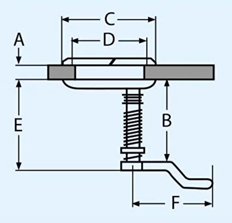 Marinetech Paslanmaz Çelik Yuvarlak Kilitli Kulp 62mm 814731450RS