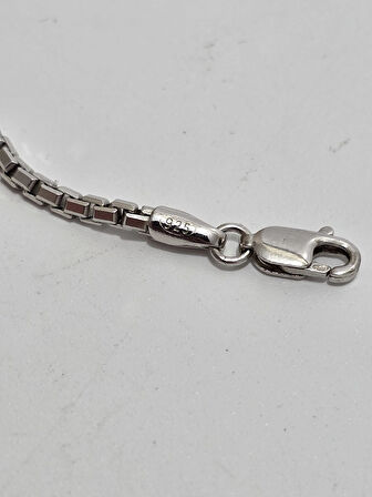 Zincir Motifli 925 Ayar Gümüş Kolye 2mm 15 Gram