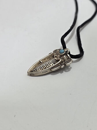 Taotie Desenli 925 Ayar Gümüş Kolye 11,45 Gram
