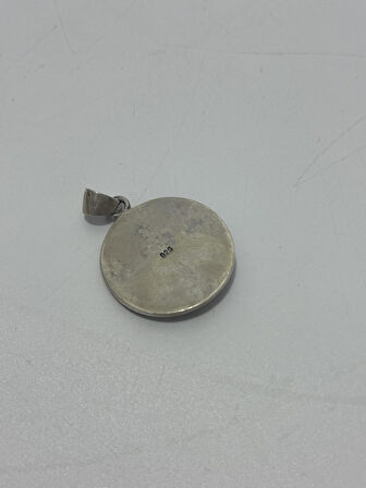 Pusula Motifli 925 Ayar Gümüş Kolye Ucu 9,75 Gram