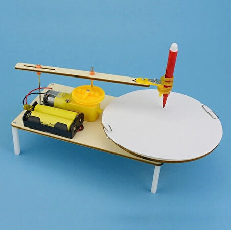Ahşap DIY Pilli Çizim Robotu