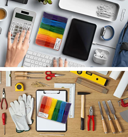 Lenitech Çok Renkli Cırt Kelepçe 150mm 300 Adet