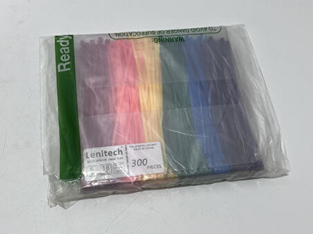 Lenitech Çok Renkli Cırt Kelepçe 150mm 300 Adet