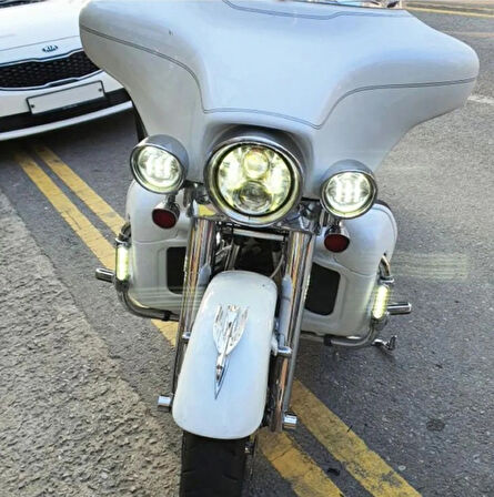 Harley Motosiklet Sinyalli Sis Farı Takımı (Krom Renk)