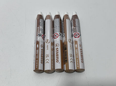 Stabilo Woody 3 in 1 880/100 Beyaz Boya Kalemi 5li Paket