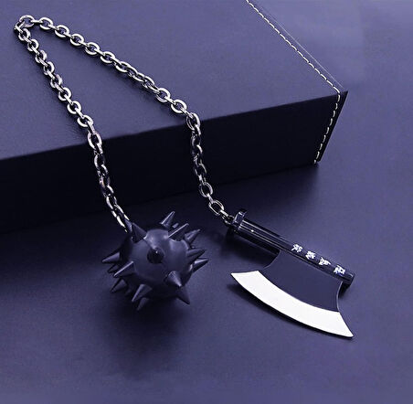 Demon Slayer Inspired Katana Dekoratif Zincir Çekiç Balta