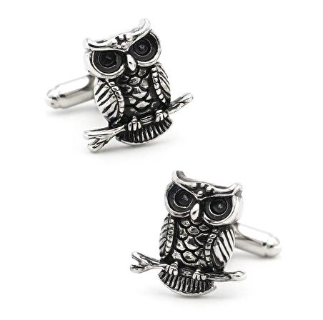 Baykuş Tasarım Erkek Gömlek Kol Düğmesi