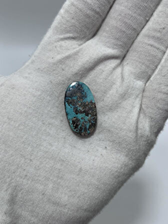 Okyanus Temalı Doğal Kabaşon Firuze Taşı 20,1 Karat - Turkuaz Taşı 4,02 Gram