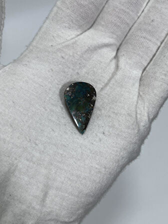 Okyanus Temalı Doğal Kabaşon Firuze Taşı 20,3 Karat - Turkuaz Taşı 4,08 Gram